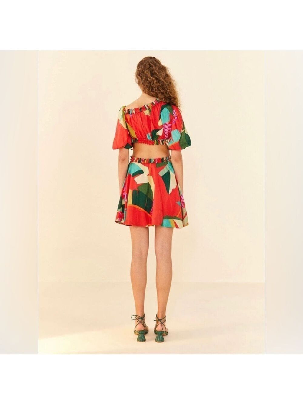 NWT FARM Rio Red Heliconia Mini Dress - Picture 8 of 12